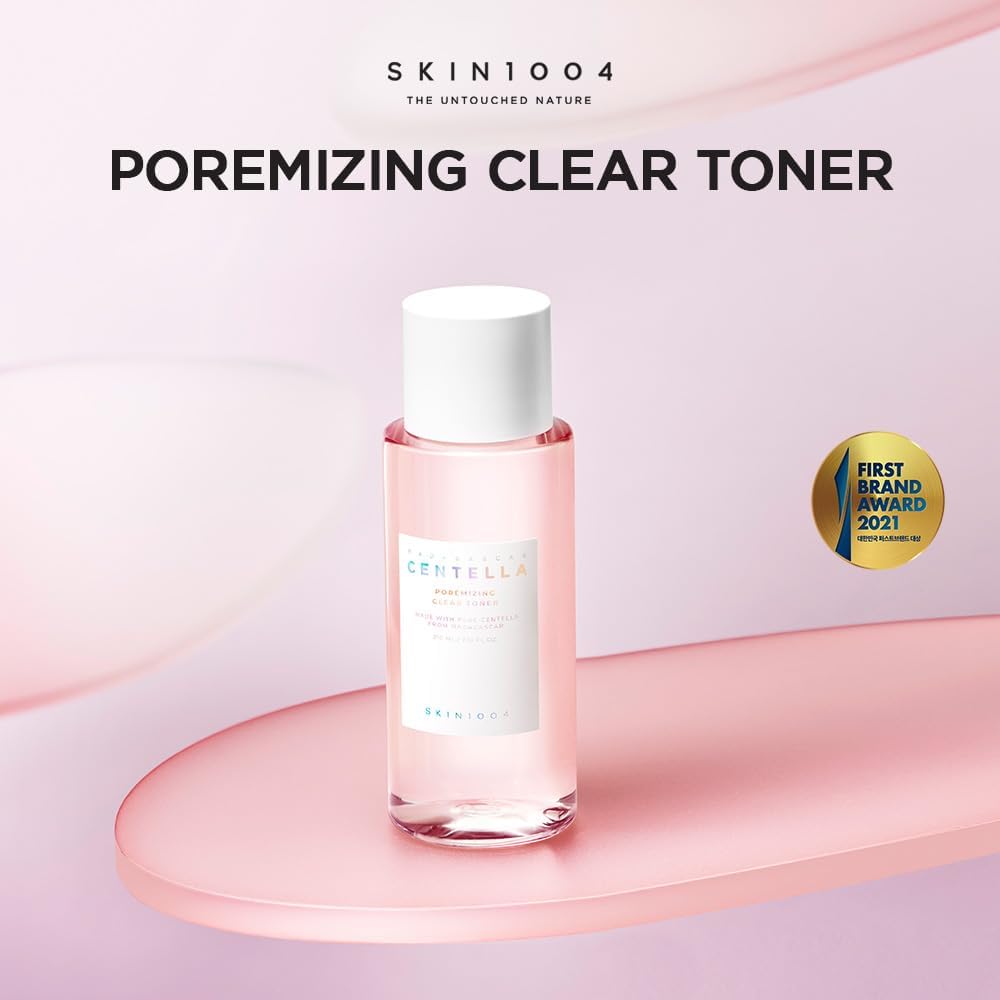 SKIN1004 Madagascar Centella Poremizing Clear Toner 7.1 fl.oz, 210ml for Keratin Plug and Sensitive Skin